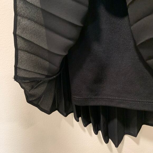 Frank Lyman Accordion Asymmetrical Top Sz 8 Black‎ Cocktail Evening Going Out - Picture 4 of 7